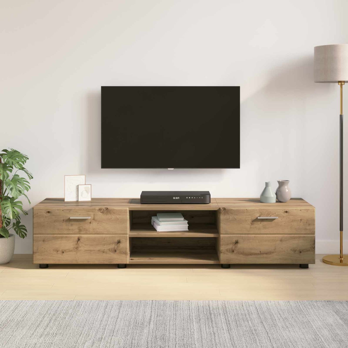 Tre skap med skuff Artisan Eik 150 x 39 x 30 cm Konstruert tre