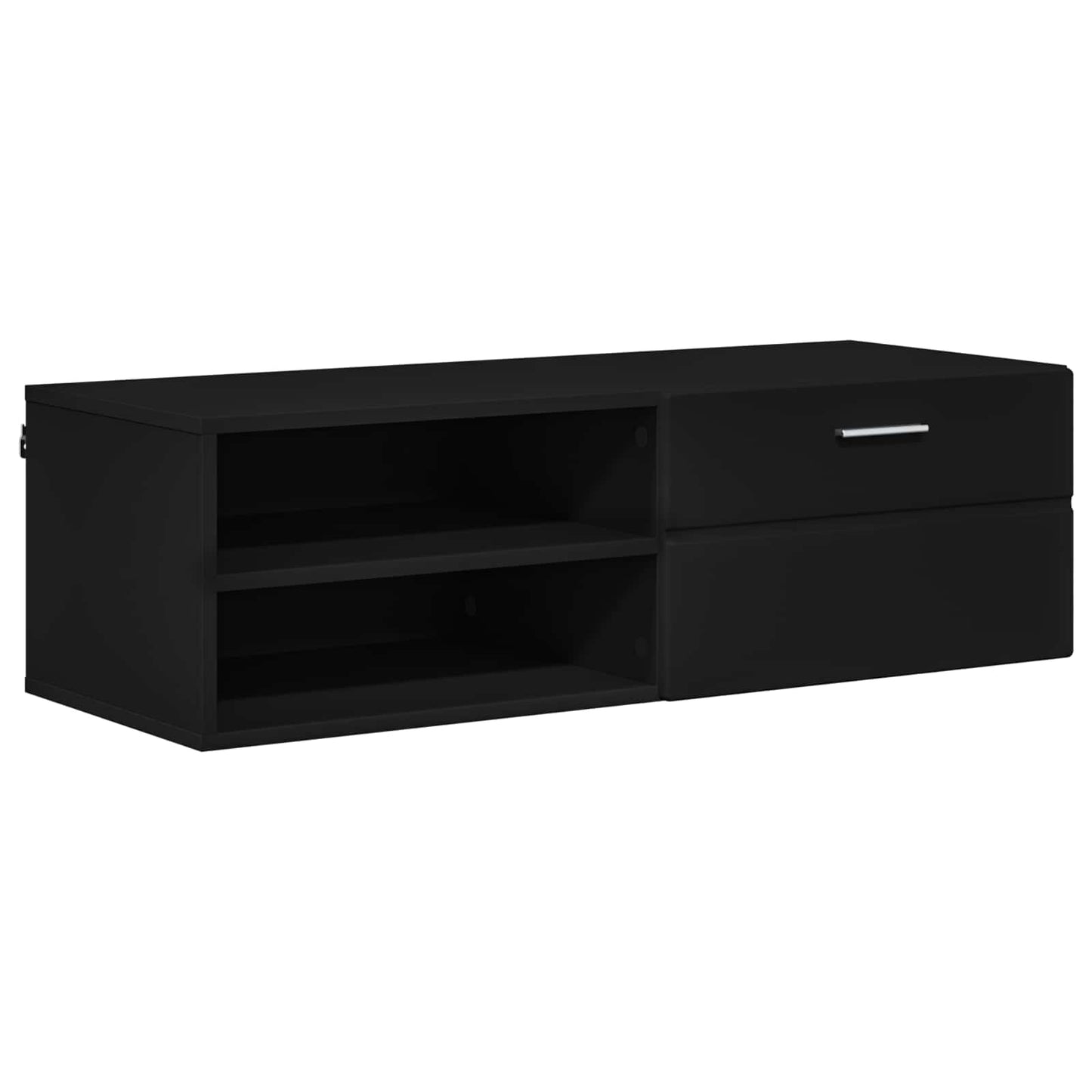 Tre skap med skuff Svart 100,5 x 39 x 30 cm Konstruert tre