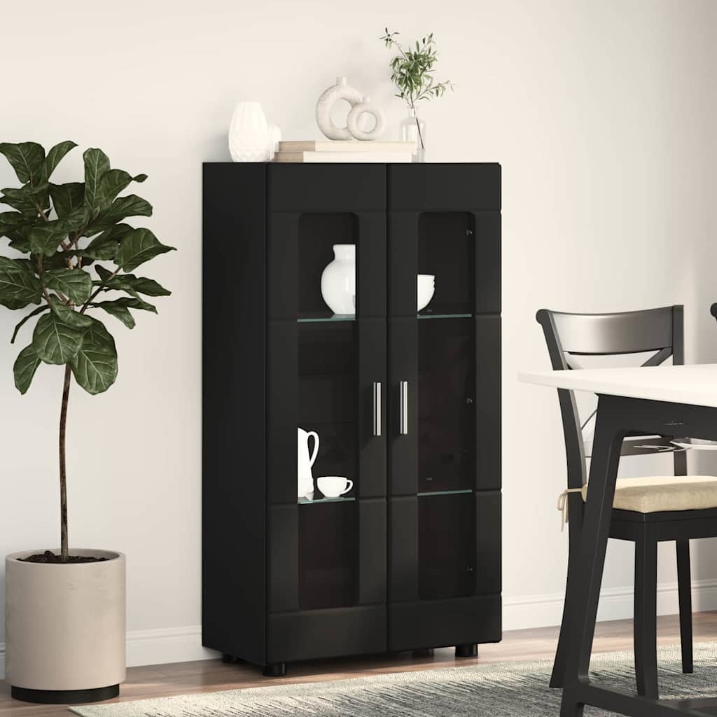 Serviesskap FLORIN Svart 55,5 x 29 x 100 cm Konstruert tre