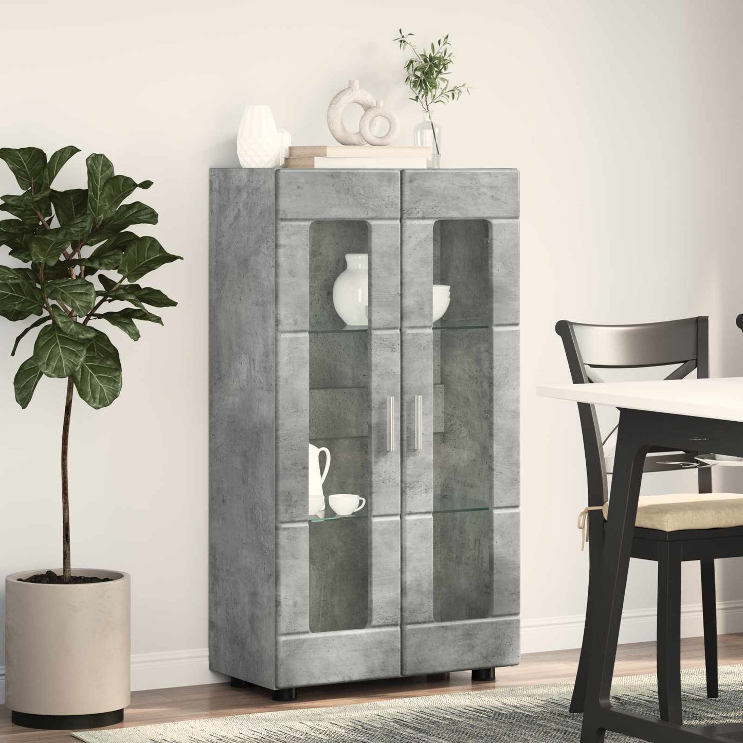 Serviesskap FLORIN Betonggrå 55,5 x 29 x 100 cm Konstruert tre