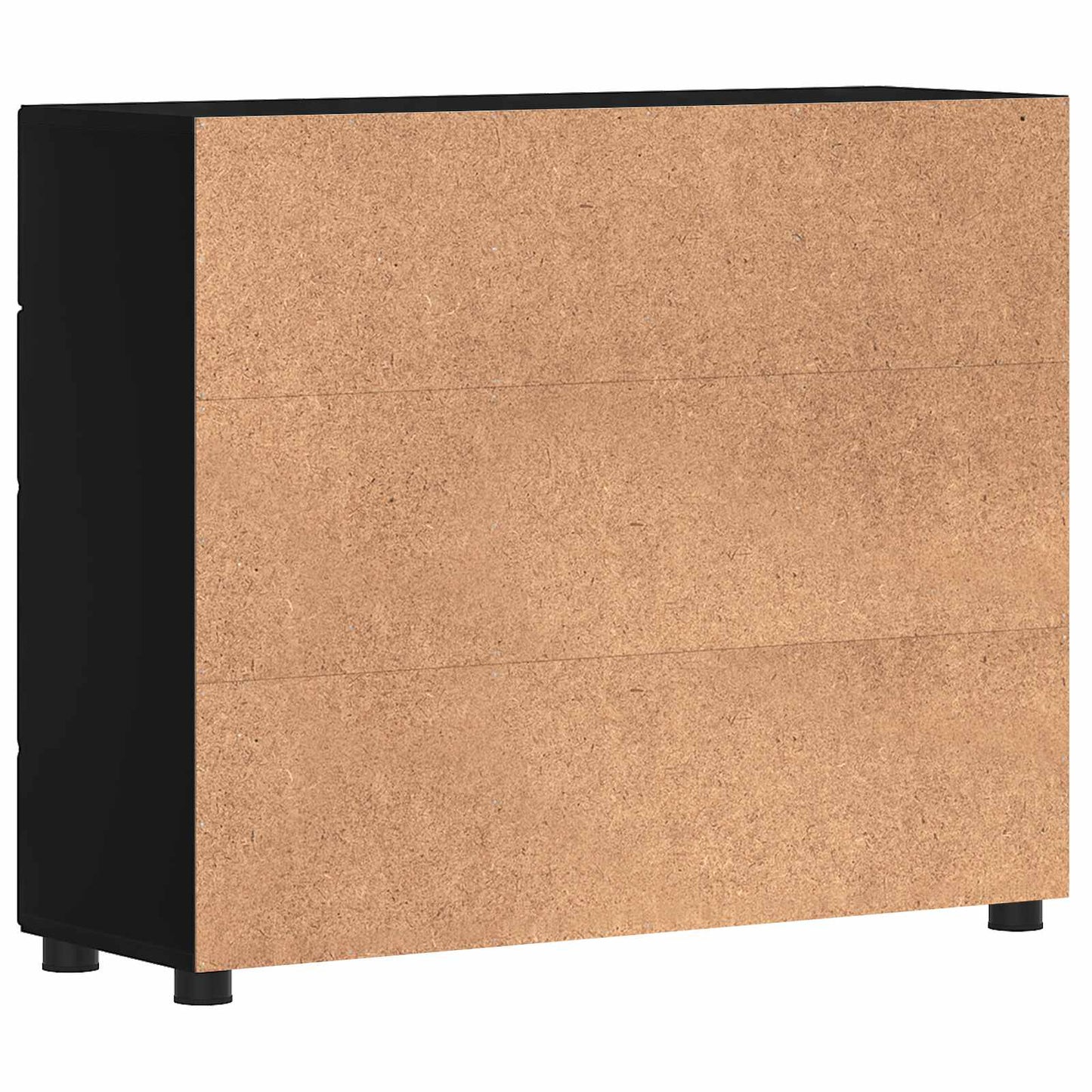 Tre skap med skuff Svart 88,5 x 30,5 x 73 cm Konstruert tre