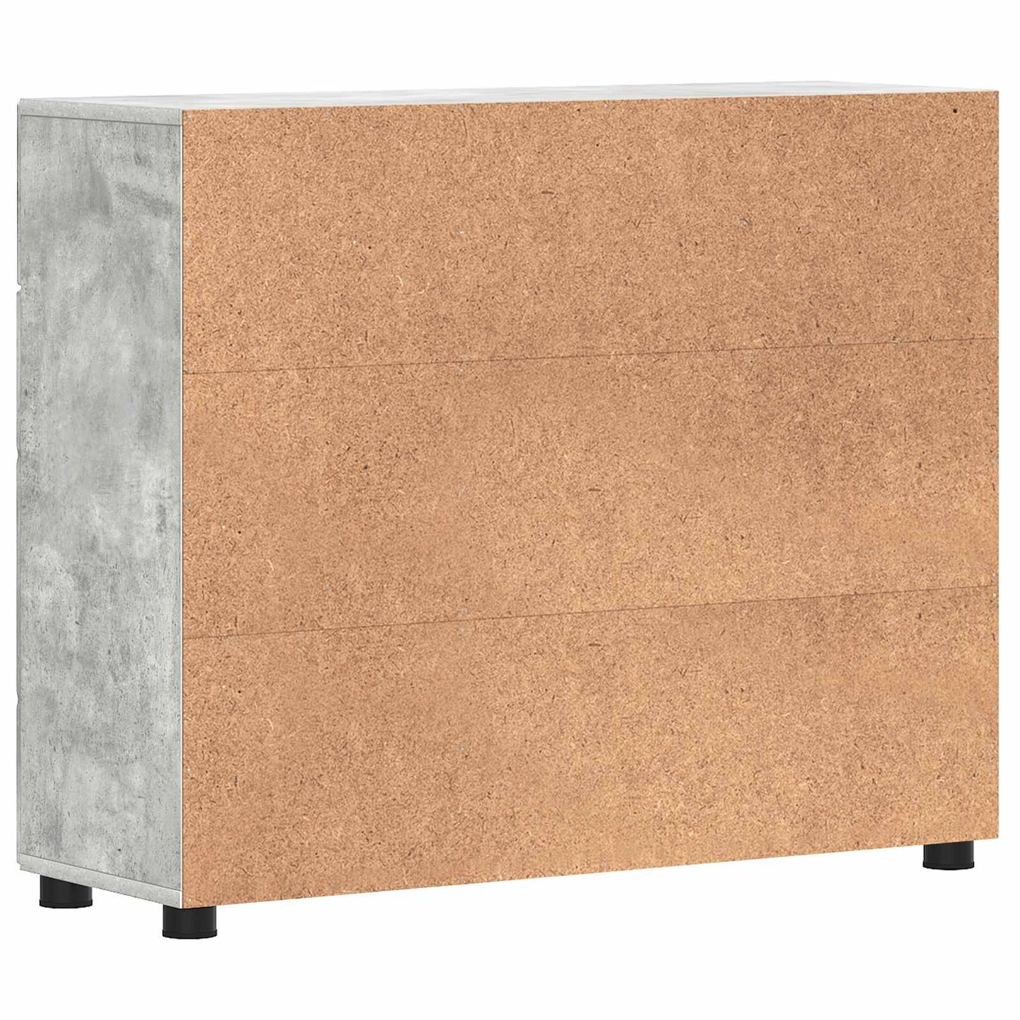 Tre skap med skuff Betonggrå 88,5 x 30,5 x 73 cm Konstruert tre