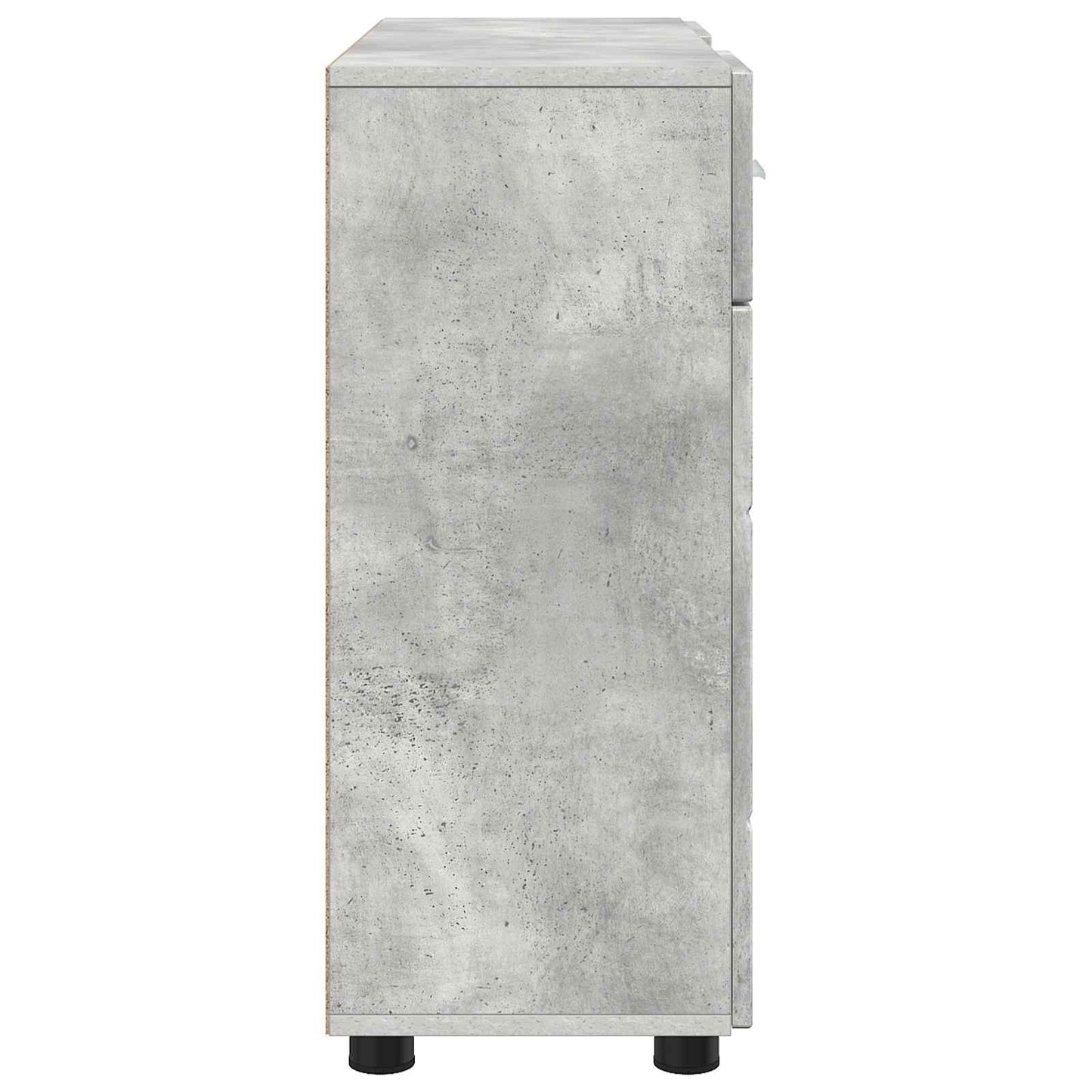 Tre skap med skuff Betonggrå 88,5 x 30,5 x 73 cm Konstruert tre