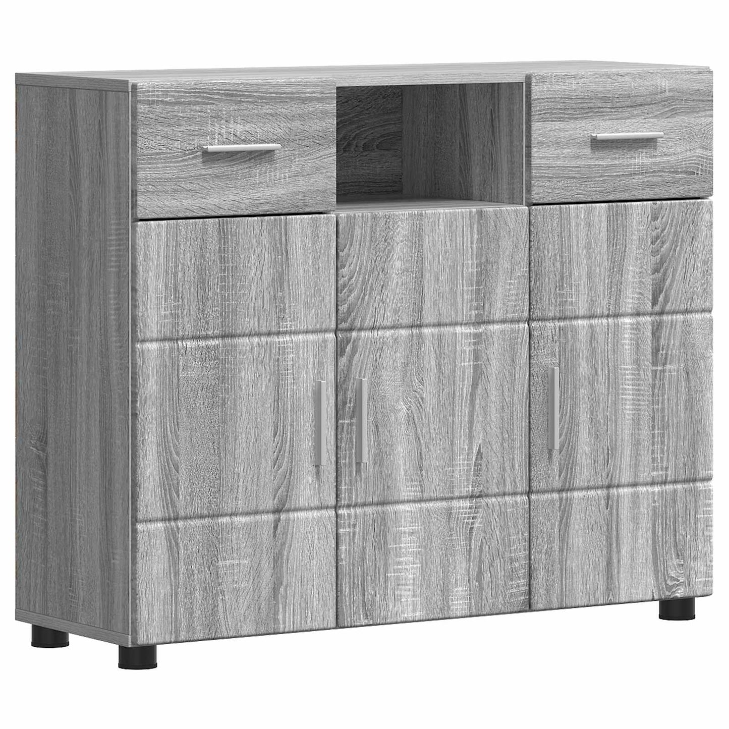 Tre skap Grå Sonoma 88,5 x 30,5 x 73 cm Konstruert tre