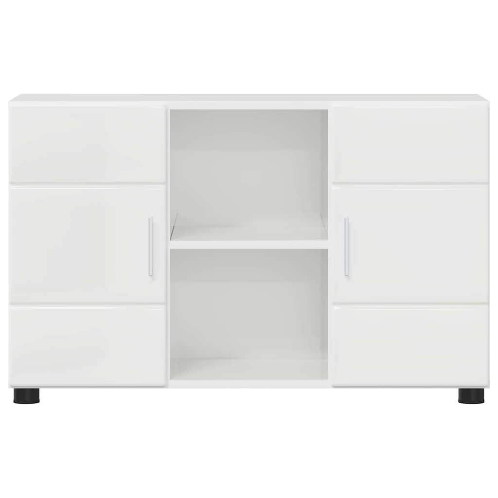 Serviesskap FLORIN 88,5 x 30,5 x 55,5 cm Høyglanset hvit