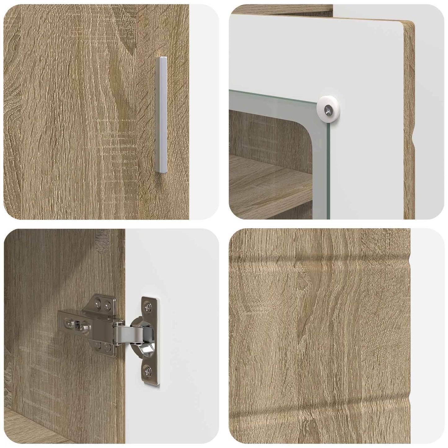 Tre skap Sonoma eik 88,5 x 30,5 x 73 cm Konstruert tre