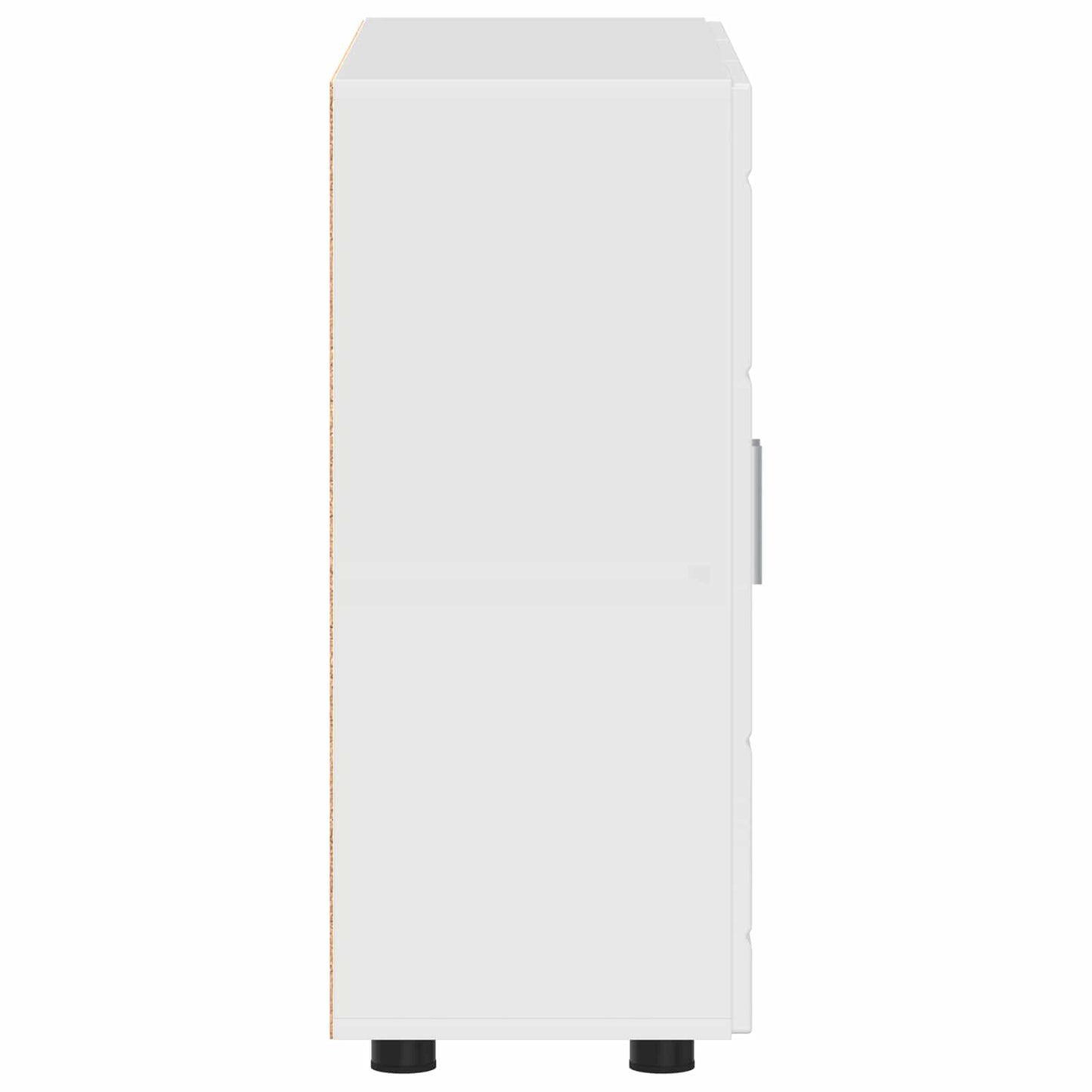 Tre skap Høyglanset hvit 88,5 x 30,5 x 73 cm Konstruert tre