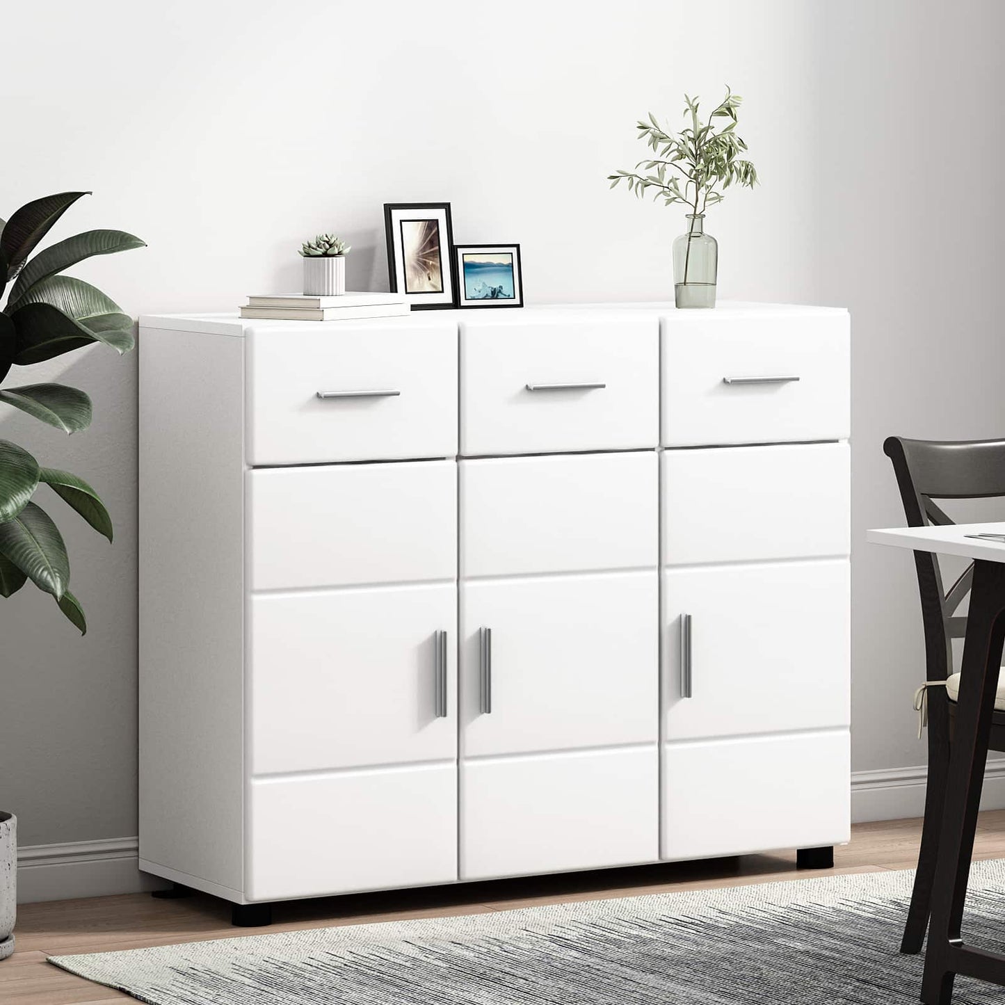 Serviesskap FLORIN 88,5 x 30,5 x 73 cm Hvit Konstruert tre
