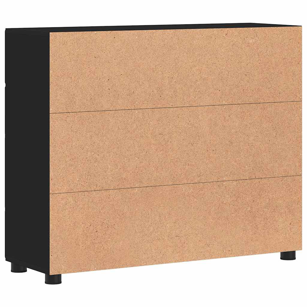 Serviesskap FLORIN 88,5 x 30,5 x 73 cm Svart Konstruert tre