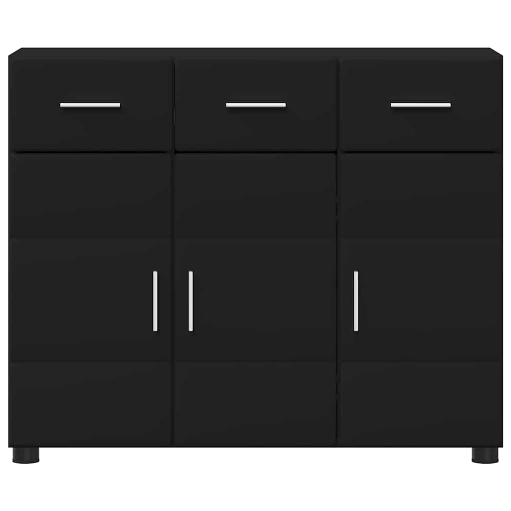Serviesskap FLORIN 88,5 x 30,5 x 73 cm Svart Konstruert tre