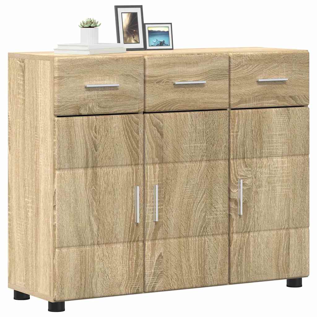 Serviesskap med hylle FLORIN Sonoma eik 88,5 x 30,5 x 73 cm