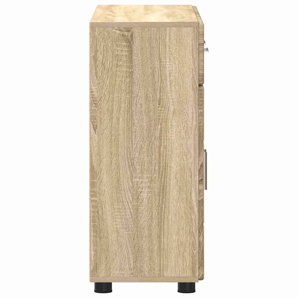 Serviesskap med hylle FLORIN Sonoma eik 88,5 x 30,5 x 73 cm