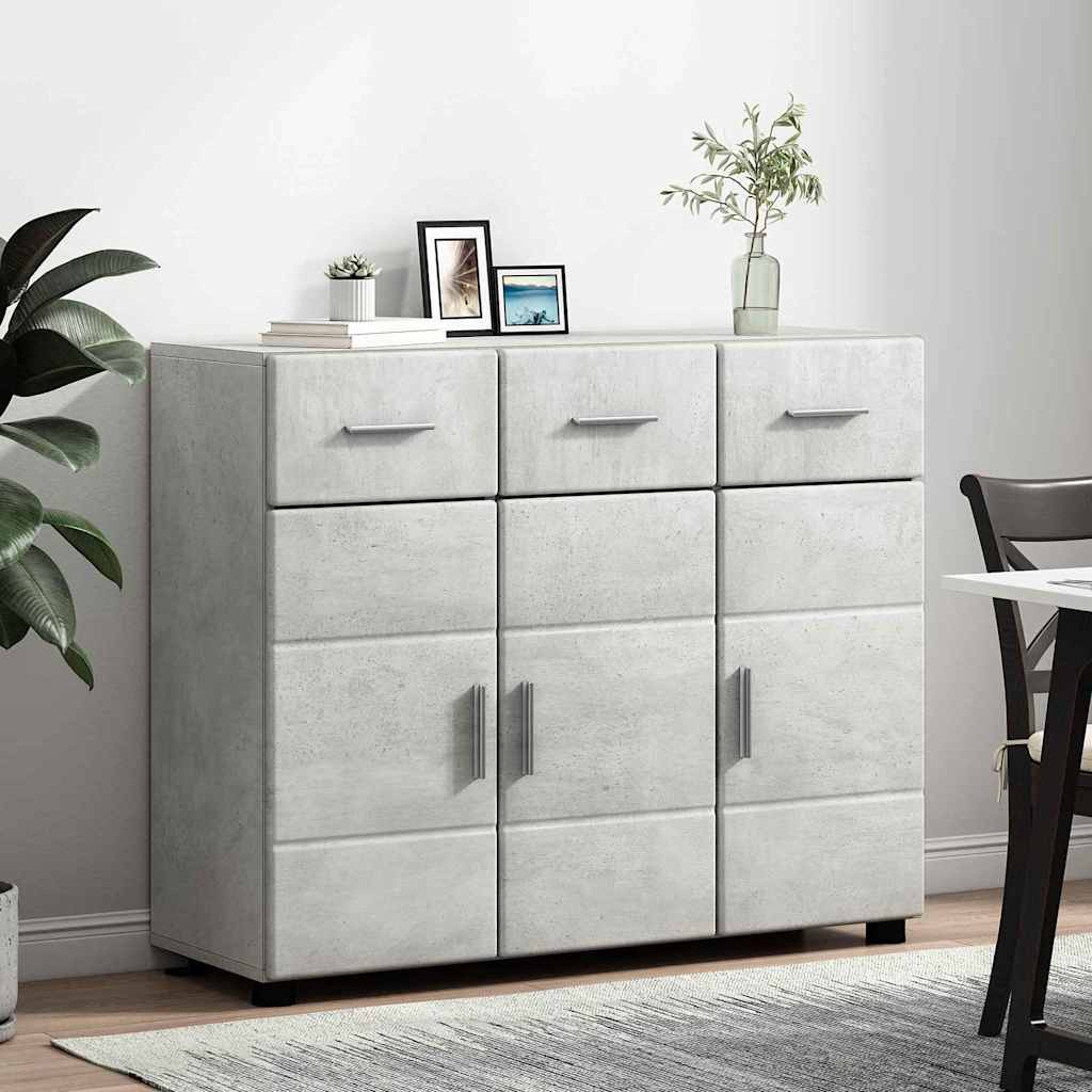Serviesskap FLORIN 88,5 x 30,5 x 73 cm Betonggrå Konstruert tre