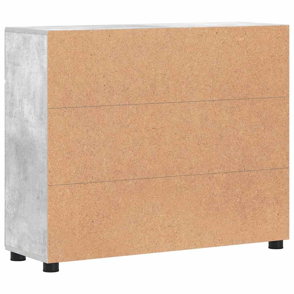 Serviesskap FLORIN 88,5 x 30,5 x 73 cm Betonggrå Konstruert tre