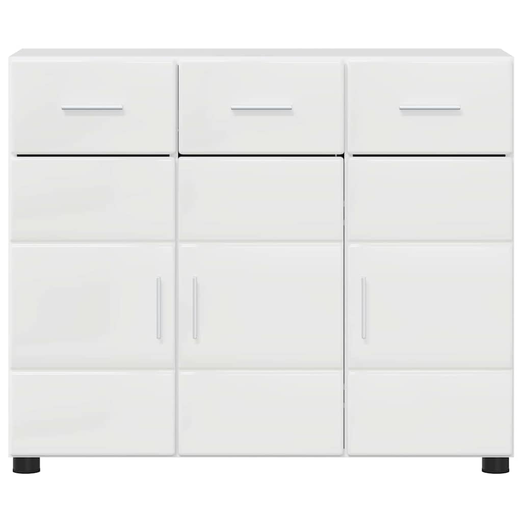 Serviesskap FLORIN 88,5 x 30,5 x 73 cm Høyglanset hvit