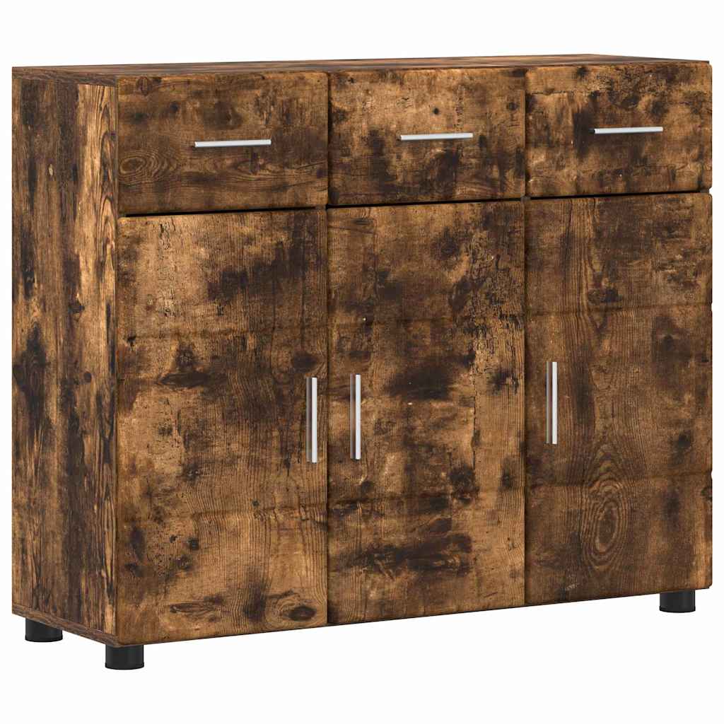 Serviesskap FLORIN Røkt eik 88,5 x 30,5 x 73 cm Konstruert tre