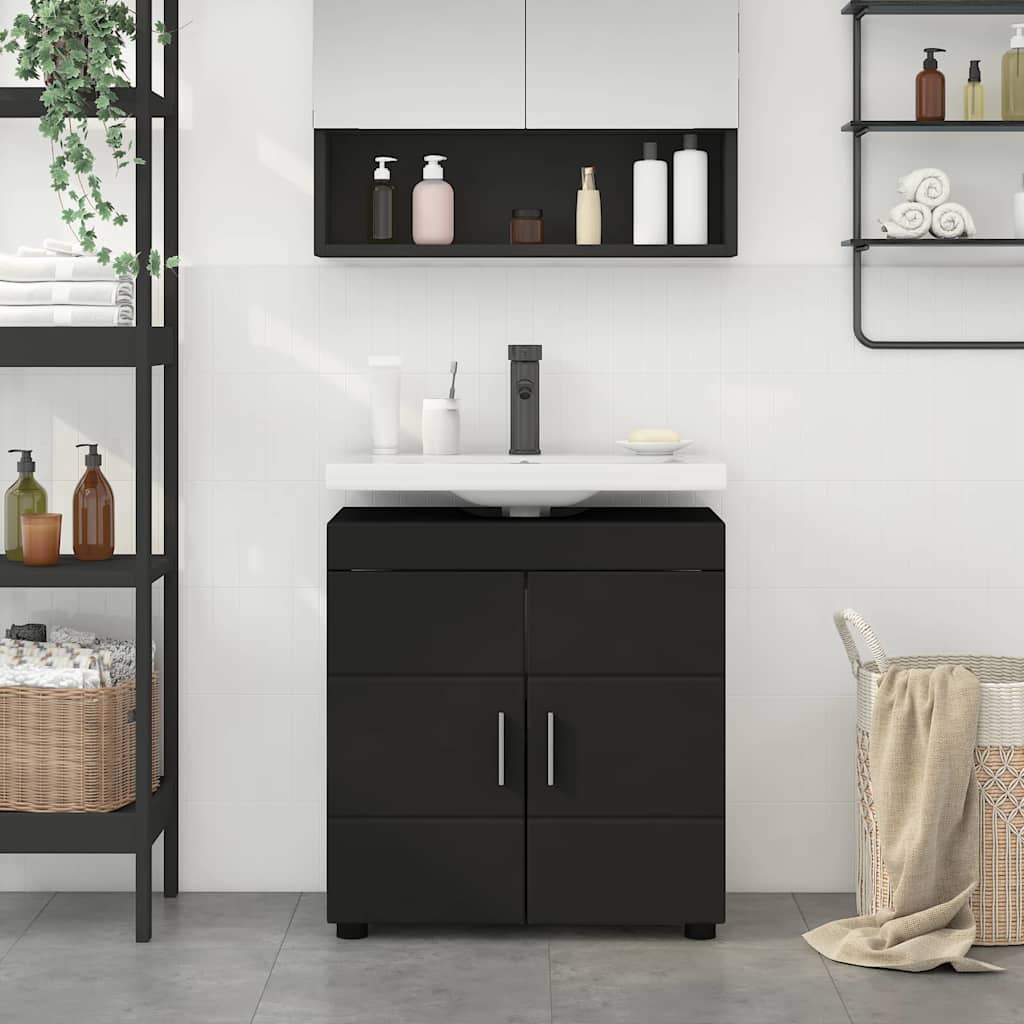 Bad vaskeskap TULUM Svart 60 x 34 x 63 cm Konstruert tre