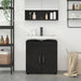 Baderomsskapsett TULUM Svart 60 x 34 x 63 cm Konstruert tre