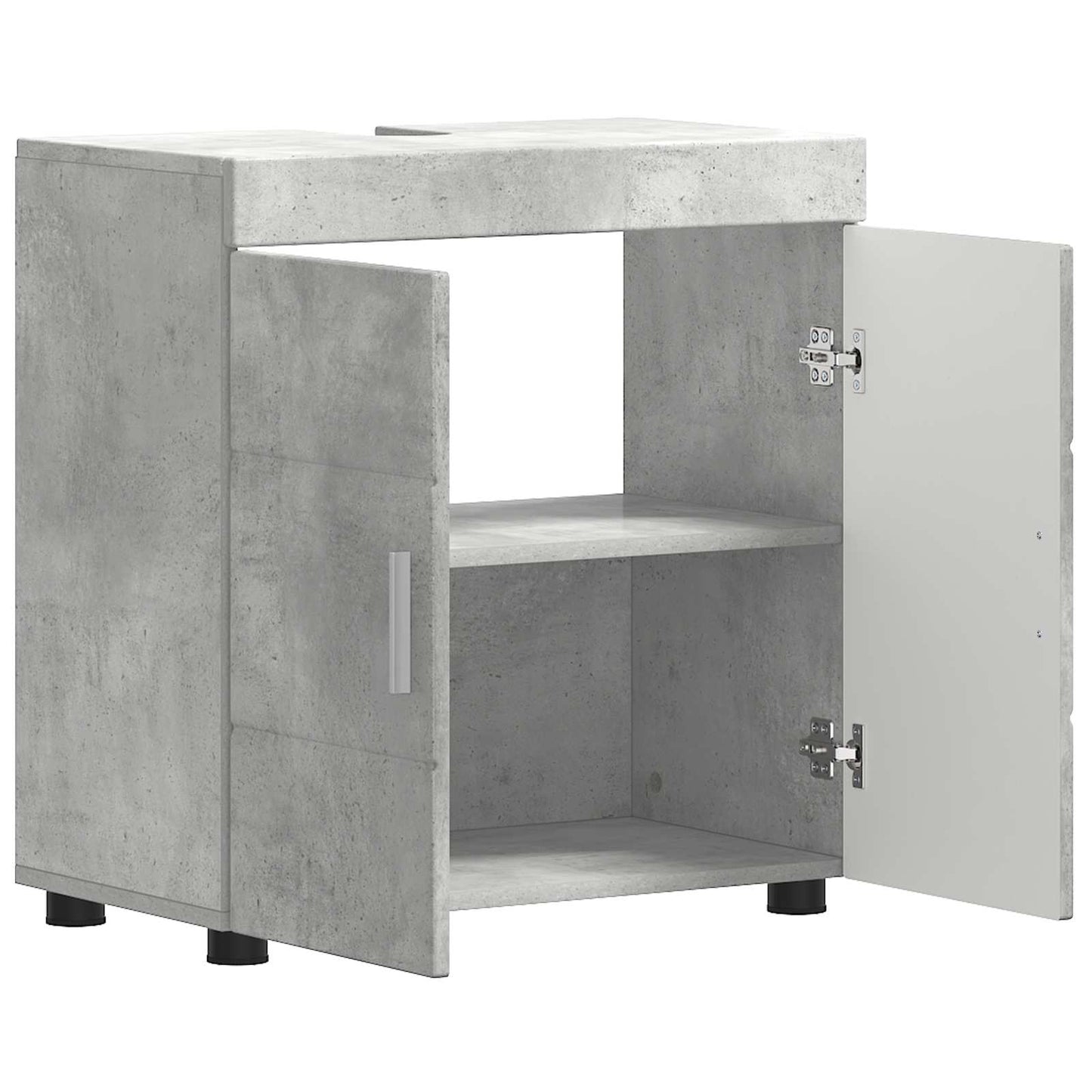 Baderomsskapsett TULUM Betonggrå 60 x 34 x 63 cm Konstruert tre