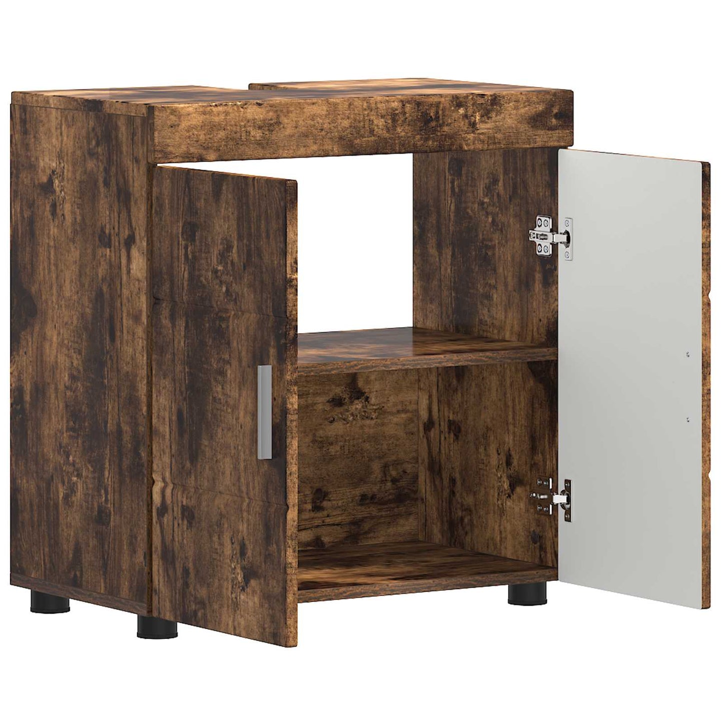 Baderomsskapsett TULUM Røkt eik 60 x 34 x 63 cm Konstruert tre