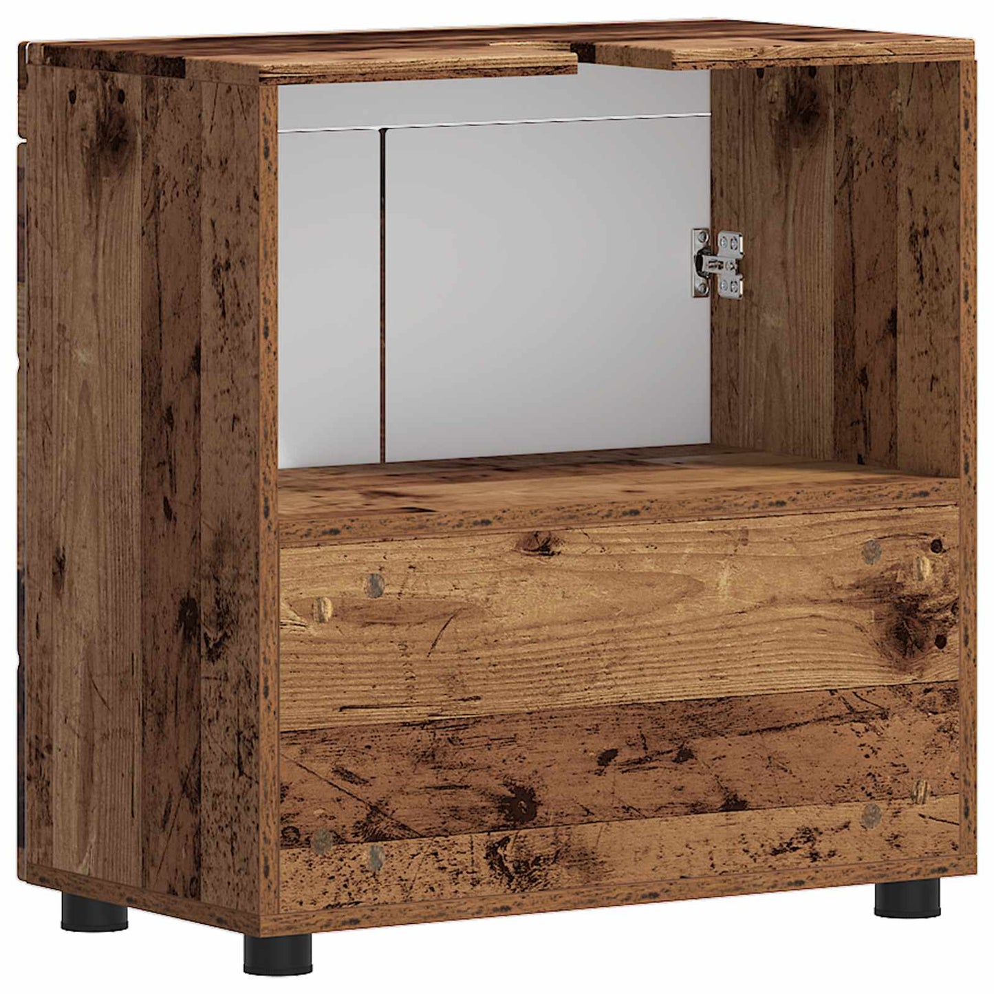 Baderomsskapsett med lagring TULUM Gammelt tre 60 x 34 x 63 cm