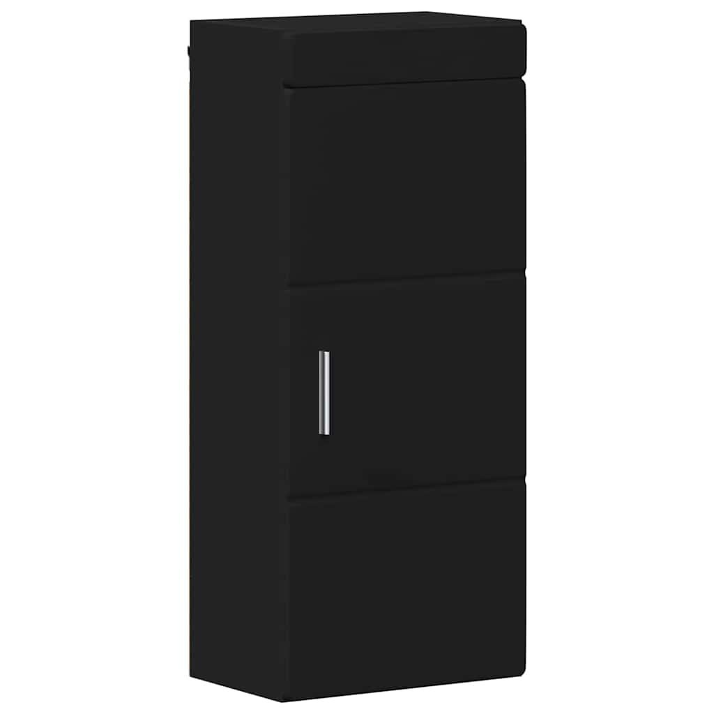 Baderom veggskap TULUM Svart 37 x 24,5 x 86 cm Konstruert tre