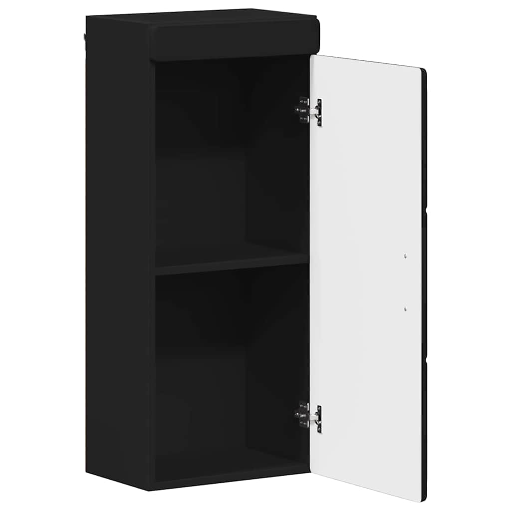 Baderom veggskap TULUM Svart 37 x 24,5 x 86 cm Konstruert tre