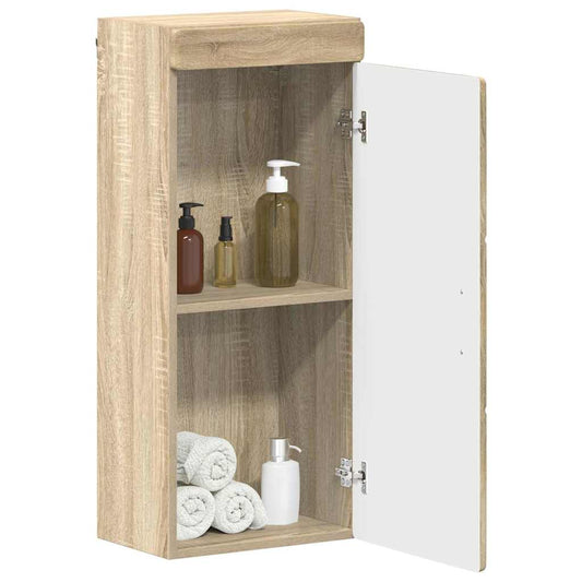 Baderom veggskap med hylle TULUM Sonoma eik 37 x 24,5 x 86 cm