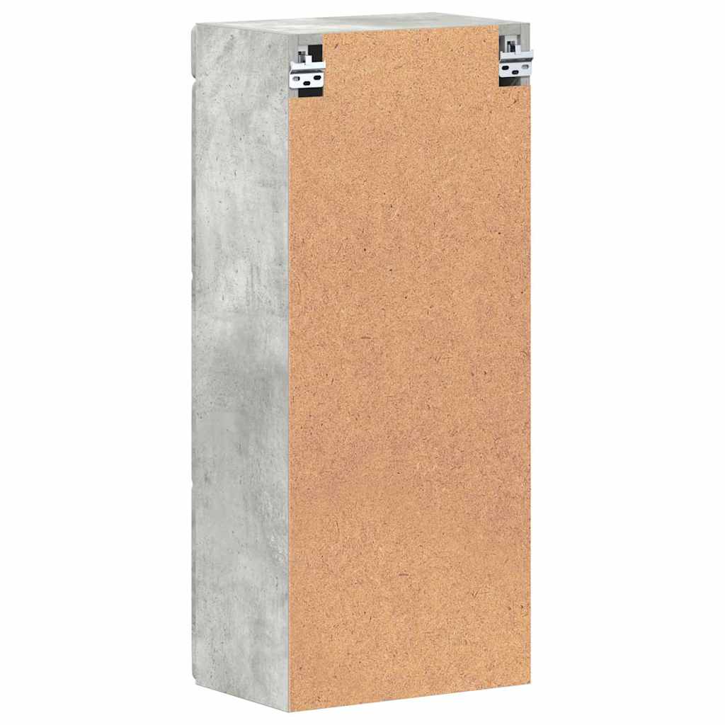 Baderom veggskap med hylle TULUM Betonggrå 37 x 24,5 x 86 cm