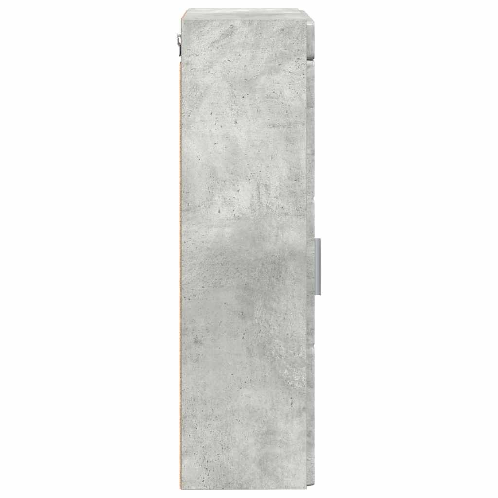 Baderom veggskap med hylle TULUM Betonggrå 37 x 24,5 x 86 cm