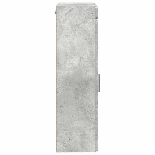Baderom veggskap med hylle TULUM Betonggrå 37 x 24,5 x 86 cm