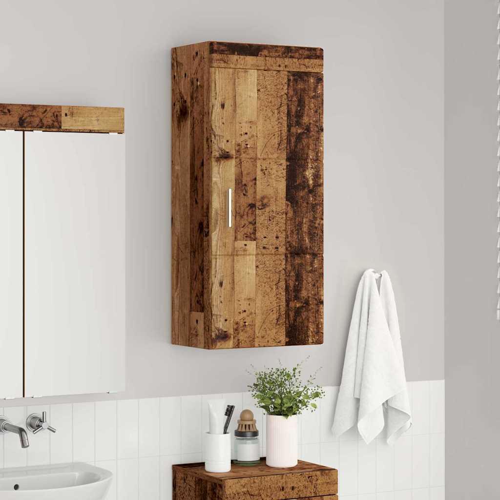 Baderom veggskap med hylle TULUM Gammelt tre 37 x 24,5 x 86 cm
