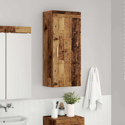Baderom veggskap med hylle TULUM Gammelt tre 37 x 24,5 x 86 cm