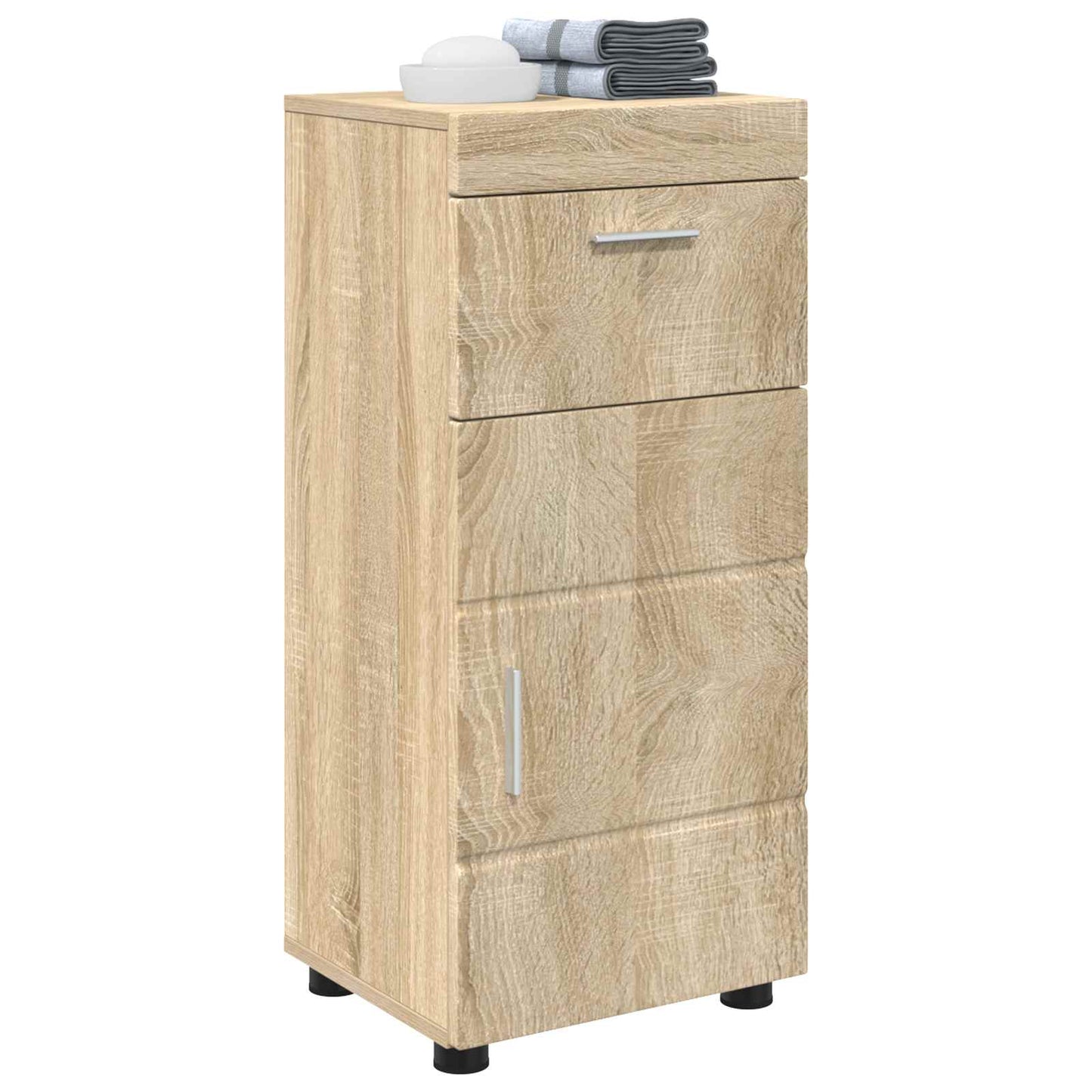 Baderomsskapsett med skuff TULUM Sonoma eik 37 x 31,5 x 82 cm