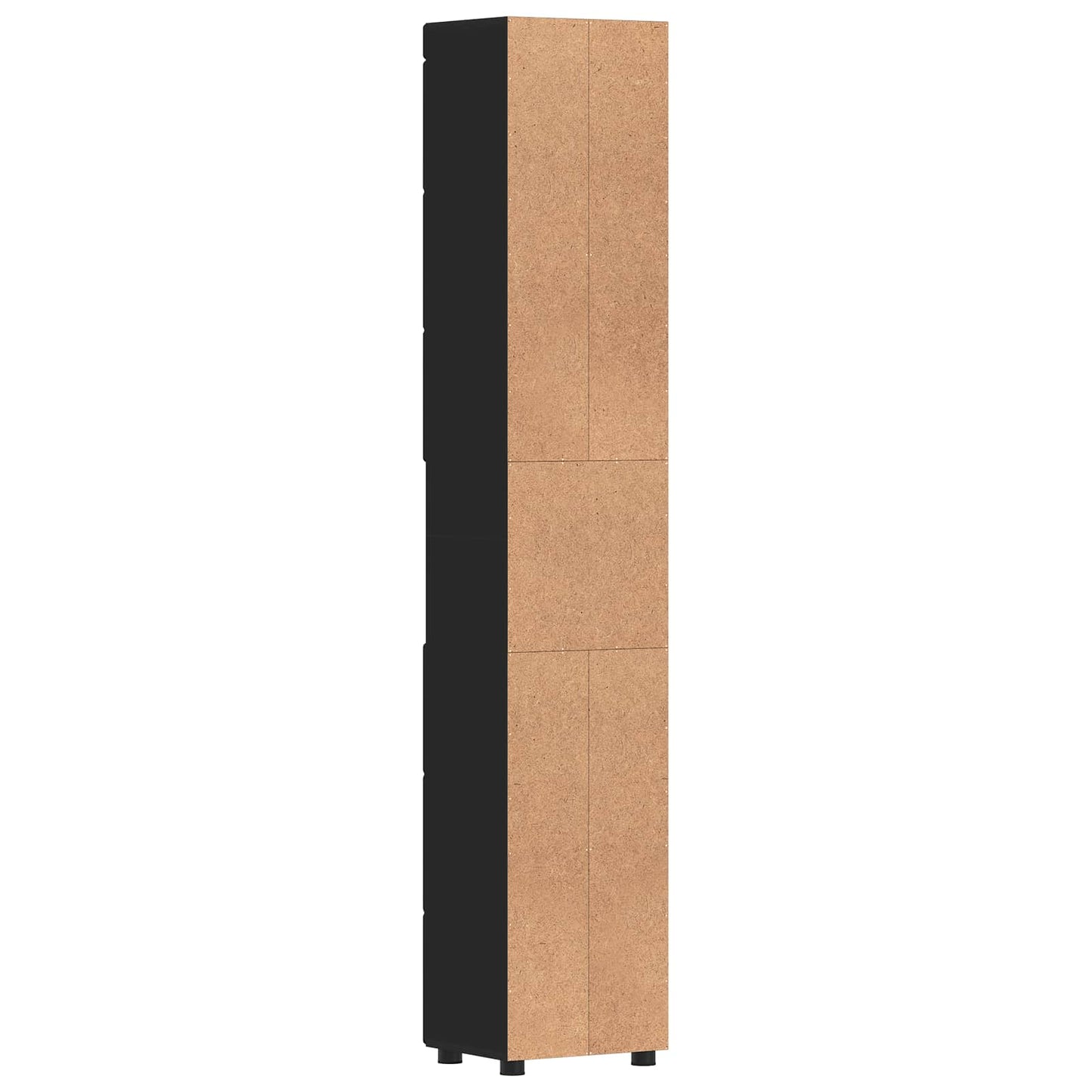 Baderomsskapsett TULUM Svart 37 x 31,5 x 203 cm Konstruert tre