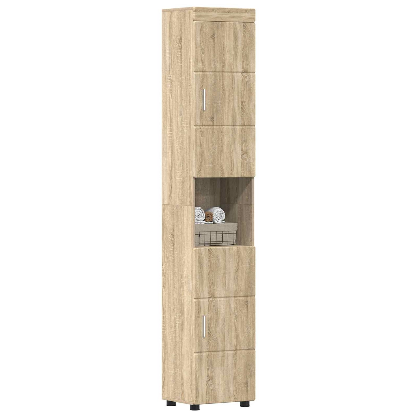 Baderomsskapsett TULUM Sonoma eik 37 x 31,5 x 203 cm