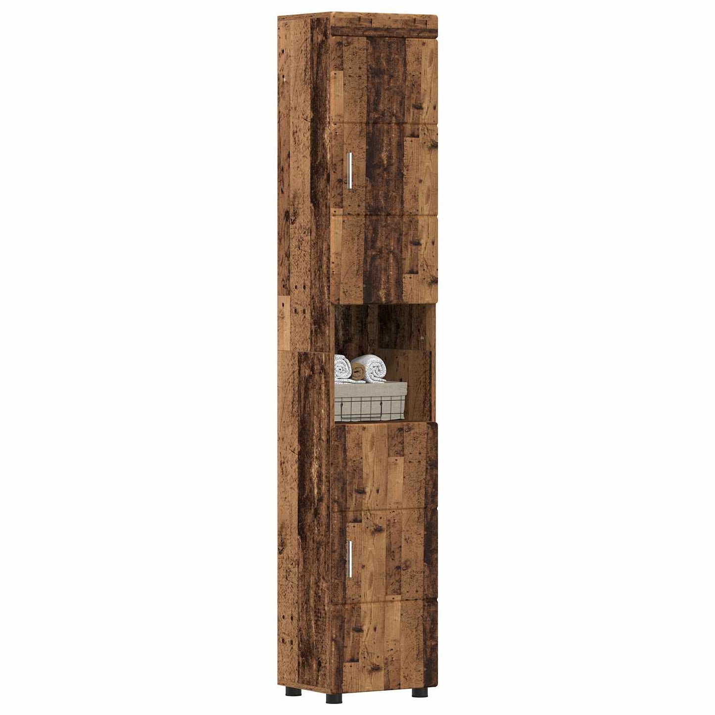 Baderomsskapsett TULUM Gammelt tre 37 x 31,5 x 203 cm