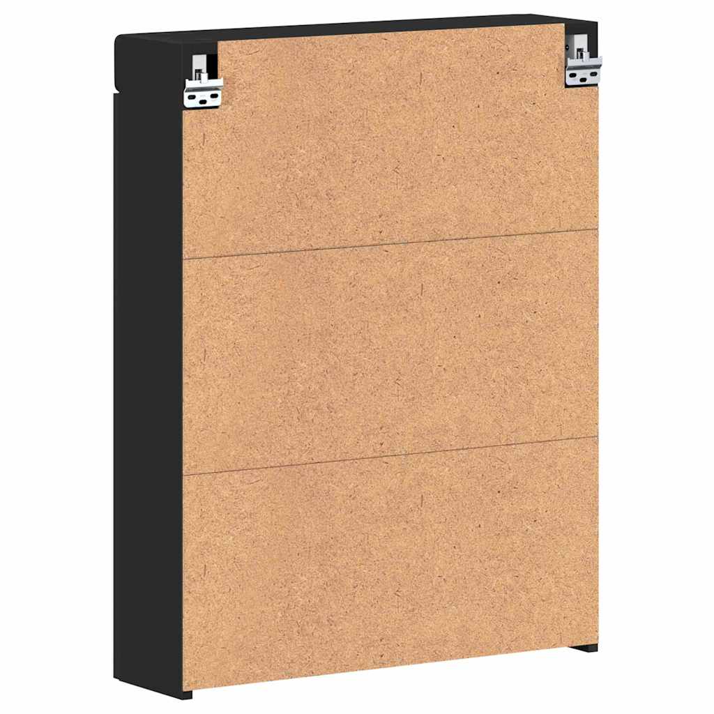 Baderomsspeilskap TULUM Svart 60 x 16,5 x 78 cm Konstruert tre