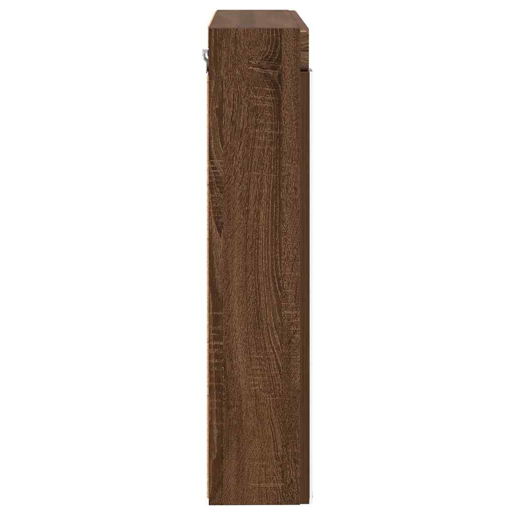 Baderomsspeilskap med hylle TULUM Brun Eik 60 x 16,5 x 78 cm