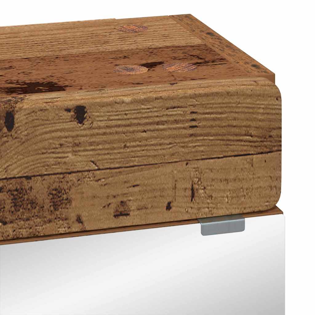 Baderomsspeilskap med hylle TULUM Gammelt tre 60 x 16,5 x 78 cm