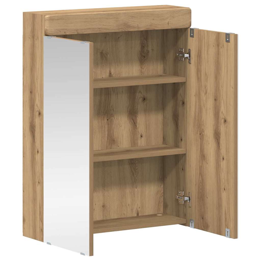 Baderomsspeilskap med hylle TULUM Artisan Eik 60 x 16,5 x 78 cm