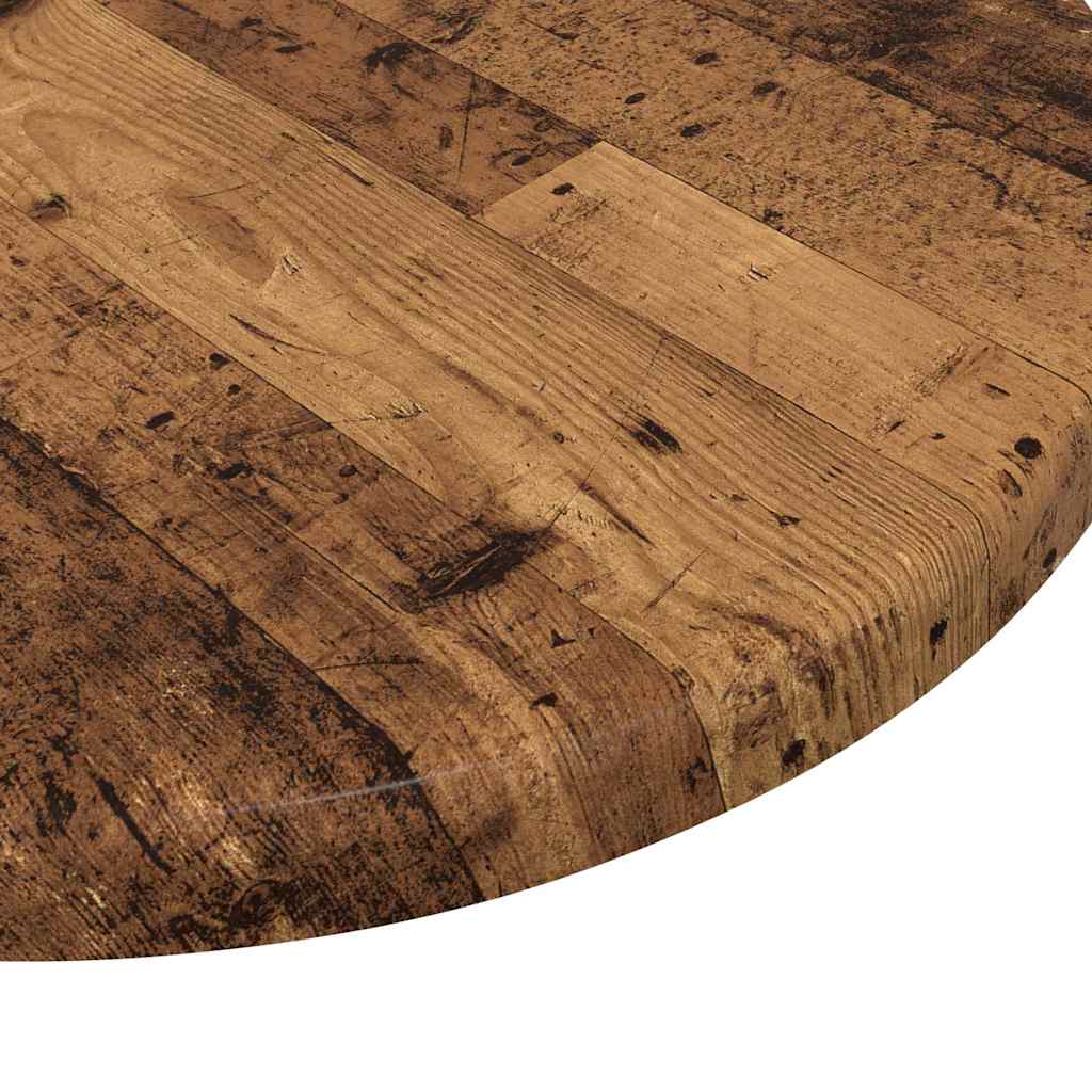 Bordplate Ø 30 x 1,5 cm Rund Konstruert tre Gammelt tre