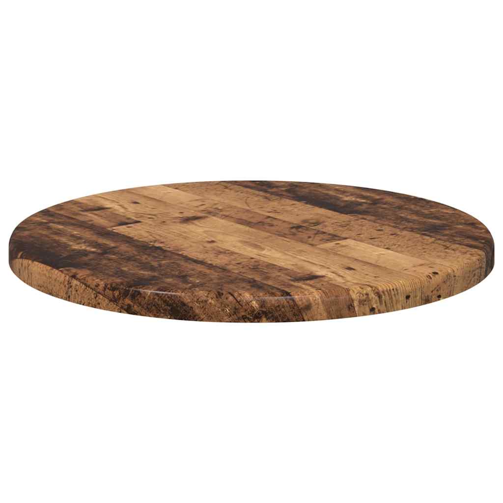Bordplate Ø 30 x 1,5 cm Rund Konstruert tre Gammelt tre
