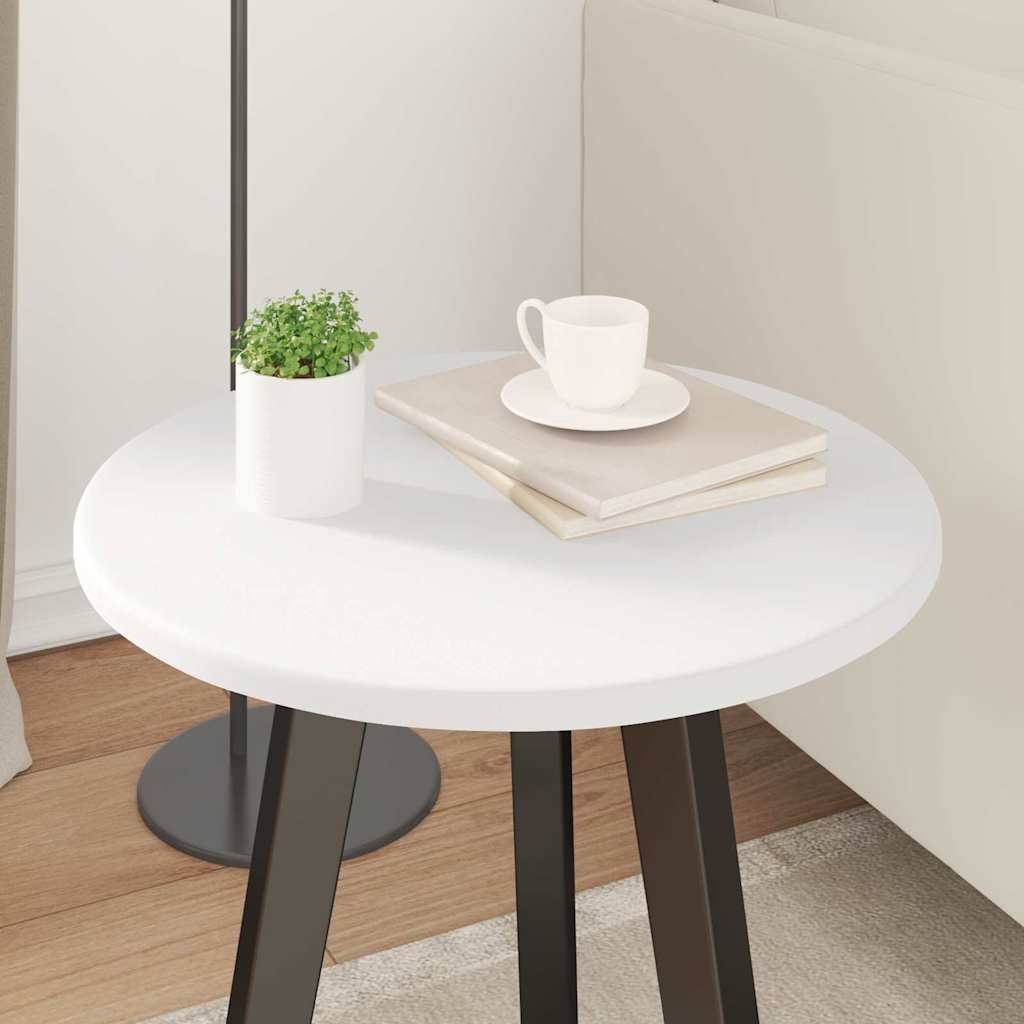 Bordplate Hvit Ø 40 x 1,5 cm Konstruert tre