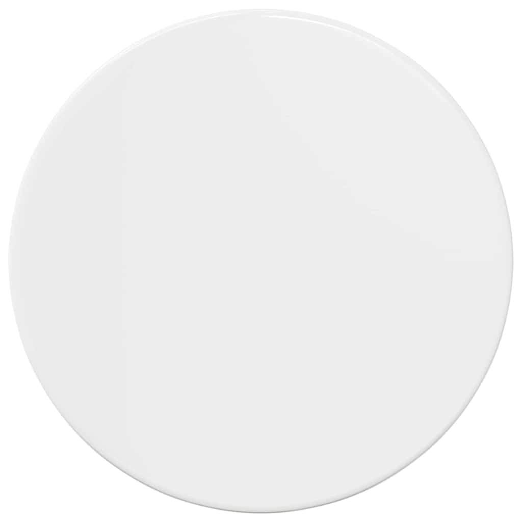Bordplate Høyglans hvit Ø 40 x 1,5 cm Konstruert tre