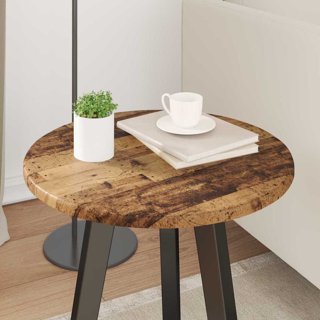 Bordplate Gammelt tre Ø 40 x 1,5 cm Konstruert tre