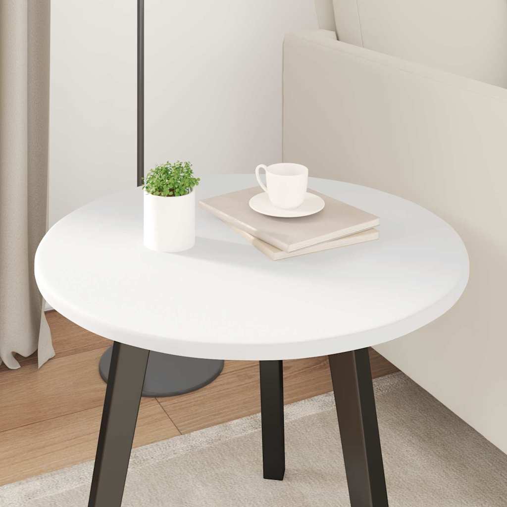 Bordplate Hvit Ø 50 x 1,5 cm Konstruert tre