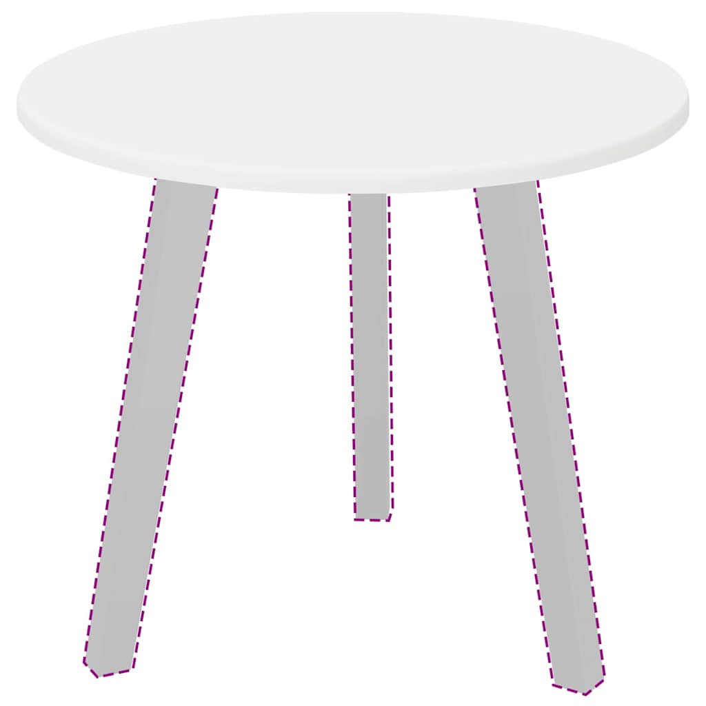 Bordplate Hvit Ø 50 x 1,5 cm Konstruert tre