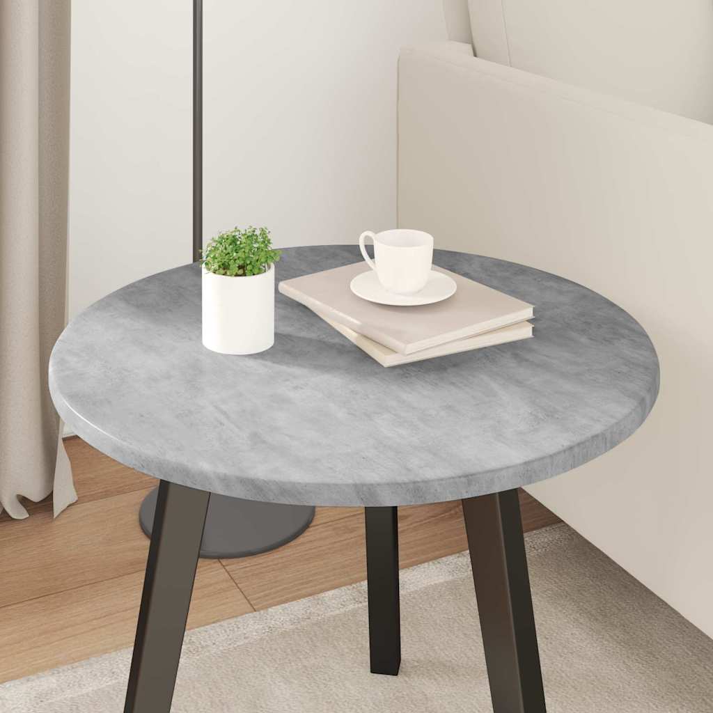 Bordplate Betonggrå Ø 50 x 1,5 cm Konstruert tre