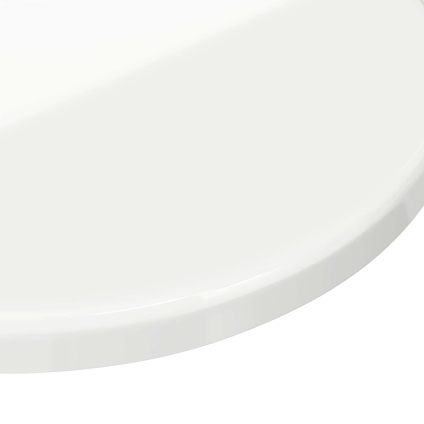Bordplate Høyglans hvit Ø 60 x 1,5 cm Konstruert tre